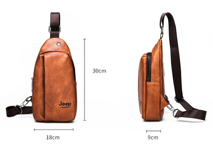 Leather sports running mobile phone bag