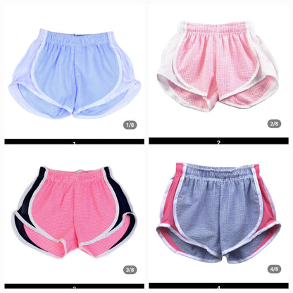 Girls Seersucker Running Shorts **Presale**