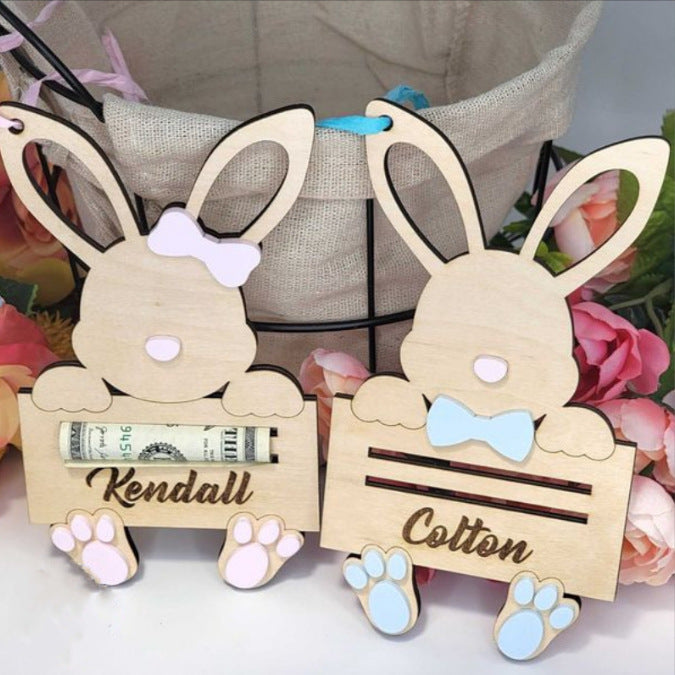 Easter Bunny Suit Cash Gift Pendant
