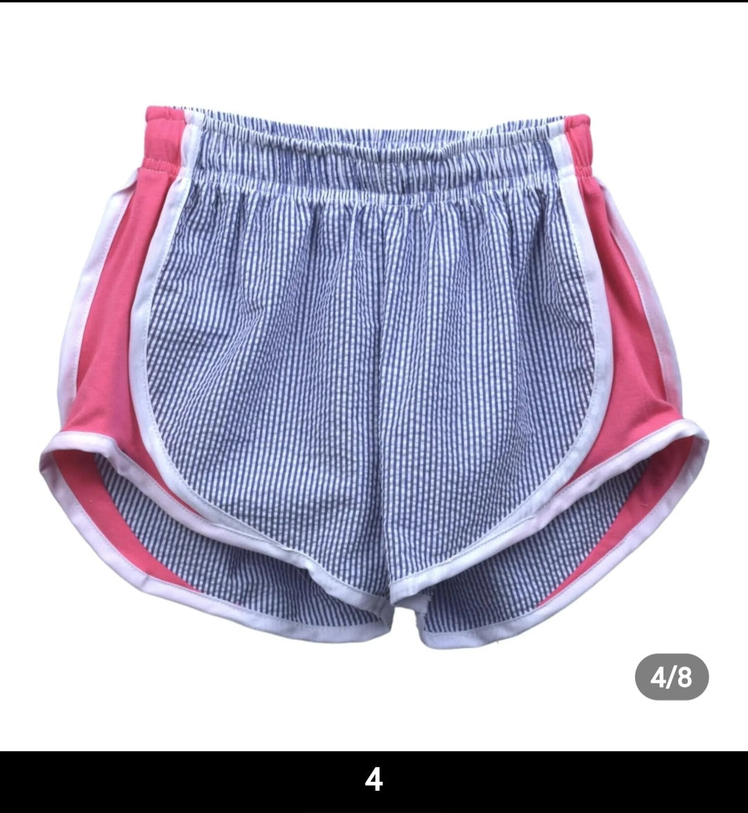 Girls Seersucker Running Shorts **Presale**