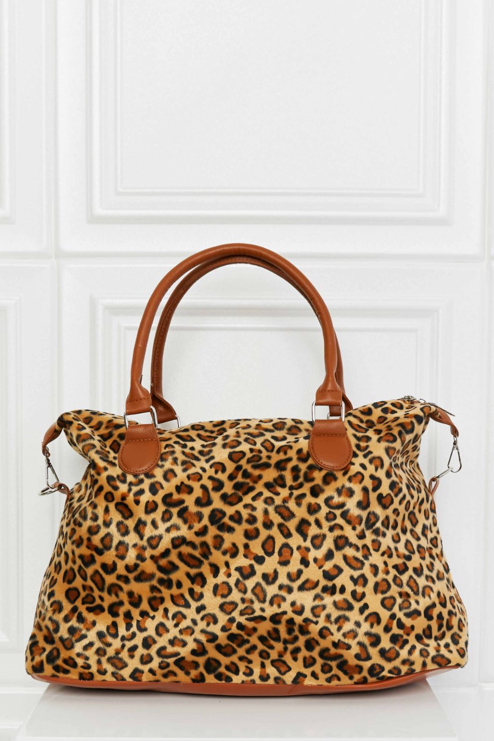 Animal Print Brushed Weekender Bag