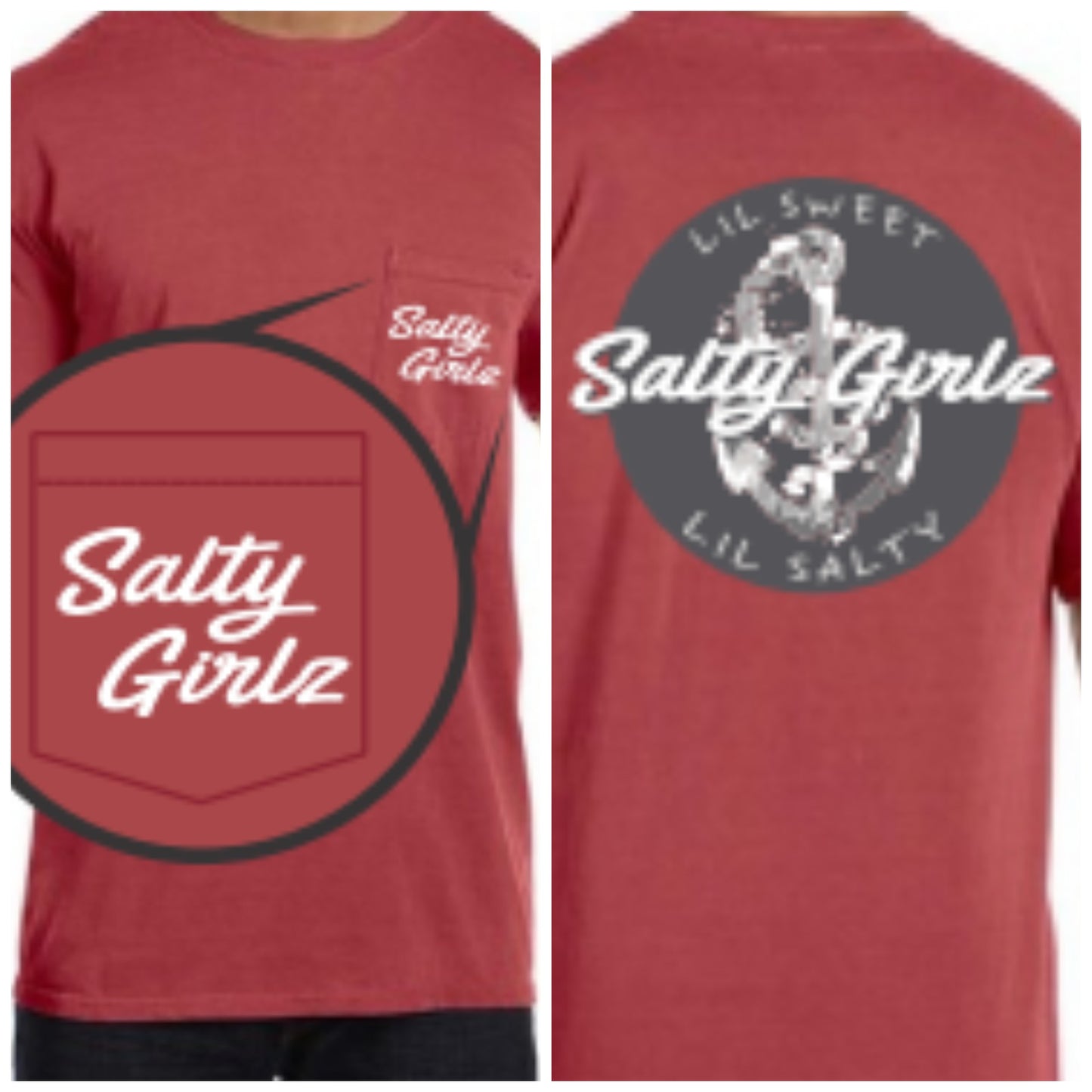 Crimson or Navy Lil' Sweet Lil' Salty Crimson or Navy